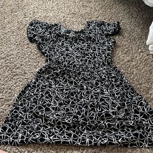 Black and White Floral Dress